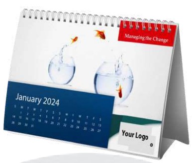 Personalised Calendar for Office Desk and Table Display, Custom Printed Branding Gift for Corporate Gifting, Promotions, Employee Kits and Daily Date Tracking